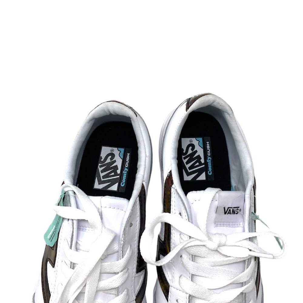 VANS LOWLAND CC Big Reptile White Red Men Low Top Leather Shoes Size VN0A4TZY9O9 - Picture 5 of 10